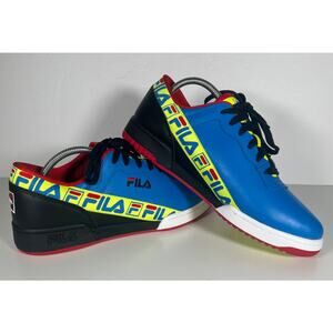 NEW FILA Original Fitness Blue / Black Tape Sneakers *RARE* Men's Size 10.5